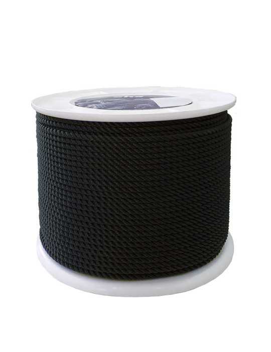 Cuerda Poliéster 3 Cabos 6mm Negra EHS