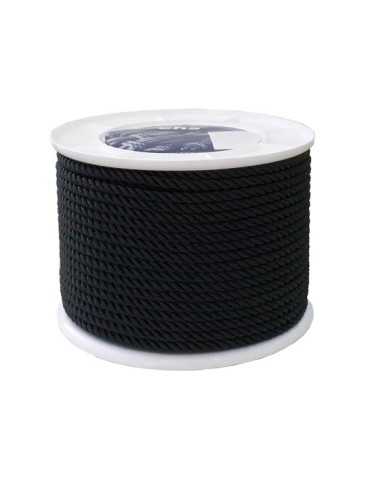 Cuerda Poliéster 3 Cabos 8mm Negra EHS