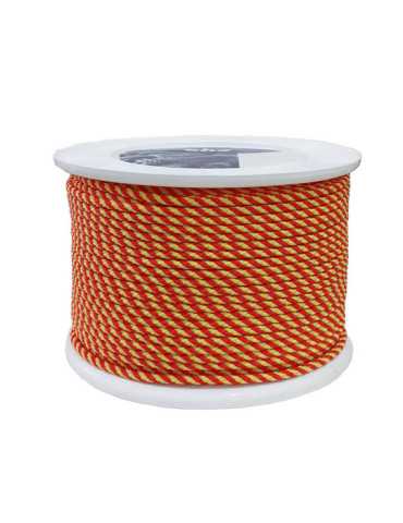 Cordón Polipropileno Trenzado Helicoidal Rojo/Amarillo EHS