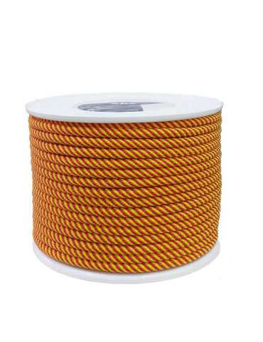 Cordón Polipropileno Trenzado Helicoidal 12mm Rojo/Amarillo EHS