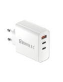 Cargador Triple 65W Blanco DUOLEC