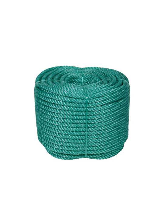 Cuerda Cableada Polie PE 4 Cabos 10mm / 100 m Verde ROMBULL