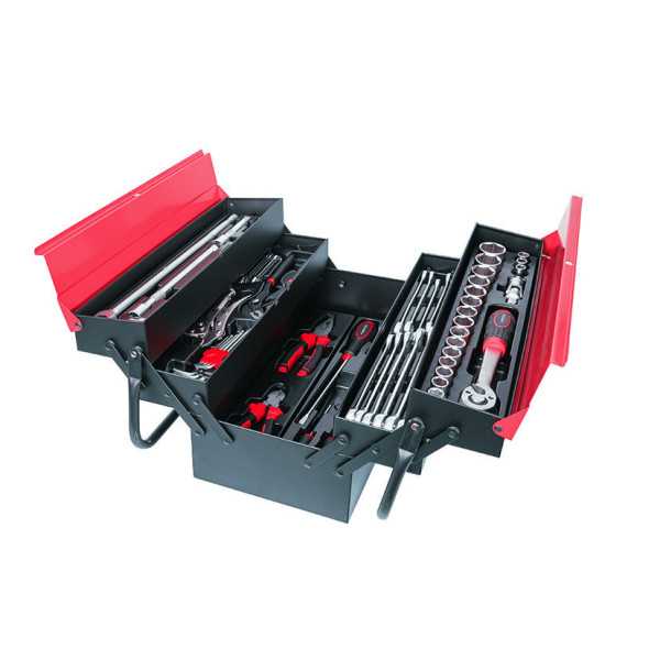 Caja Metálica 63 Pzas. Cr-V 5 Compartimentos RATIO