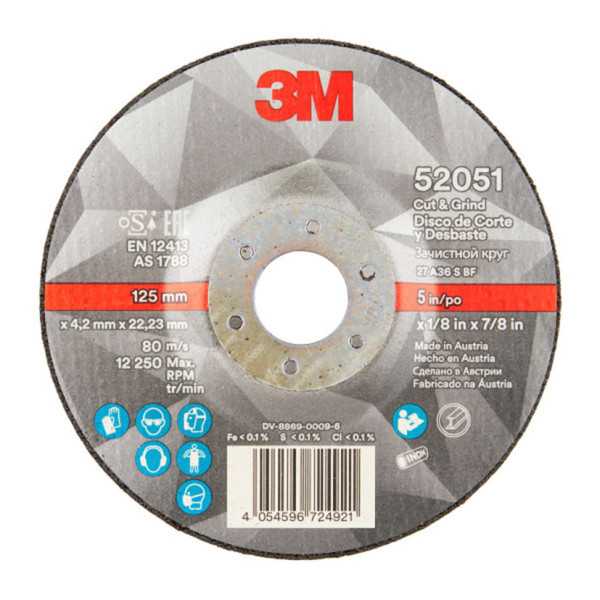 Disco Corte/Desbaste 125x4,2x22mm 10 Uds. 3M