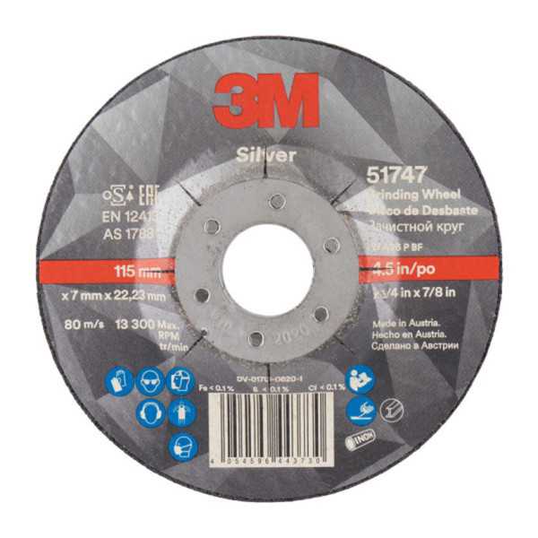 Disco Desbaste 51751 Centro Hundido 230x7x22mm 10 Uds. 3M