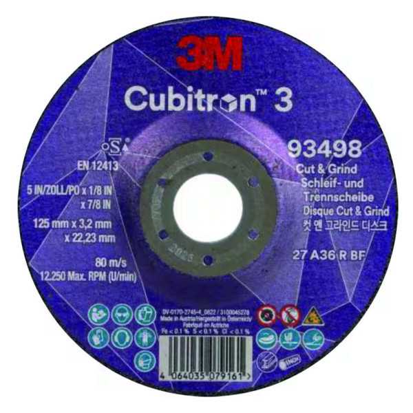 Disco Corte/Desbaste 93498 125x3,2x22,23mm 10 Uds. 3M