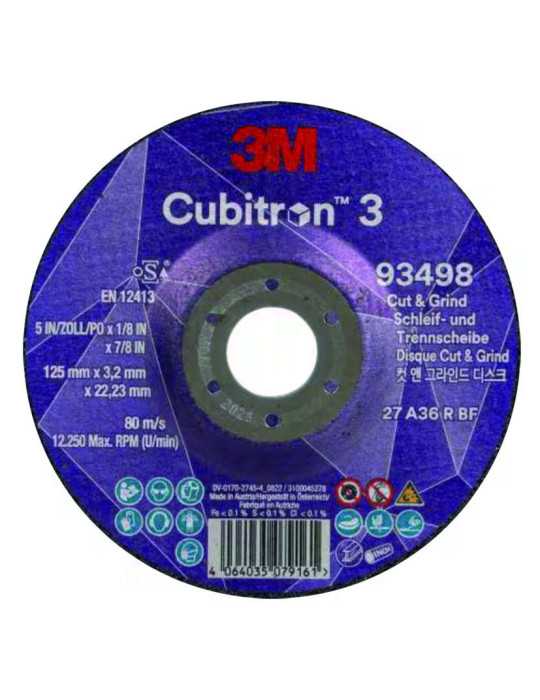 Disco Corte/Desbaste 93498 125x3,2x22,23mm 10 Uds. 3M