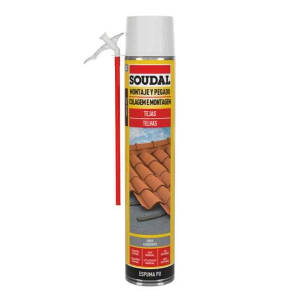 Espuma PU Aerosol Teja Gris 750 ml 12 Uds. SOUDAL