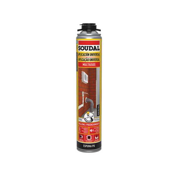 Espuma PU Pistola Multiuso 750 ml 12 Uds. SOUDAL