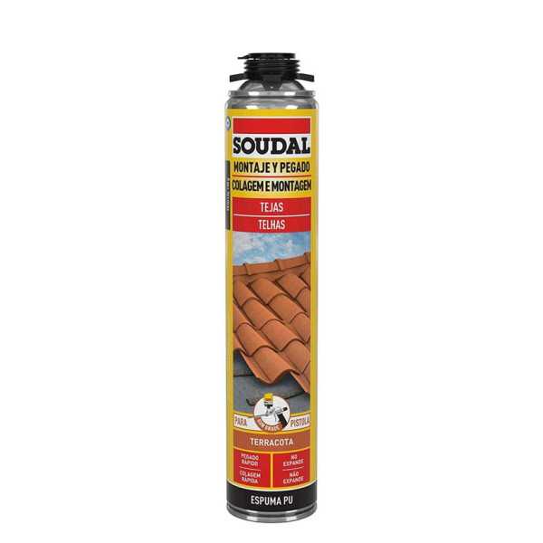 Espuma PU Pistola Teja Roja 750 ml 12 Uds. SOUDAL