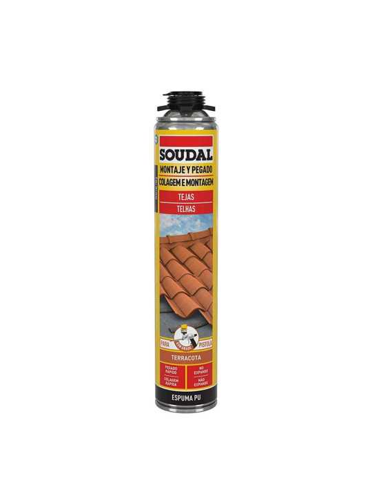 Espuma PU Pistola Teja Roja 750 ml 12 Uds. SOUDAL