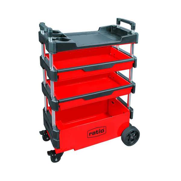 Carro de Servicio 4 Bandejas Extensible RATIO