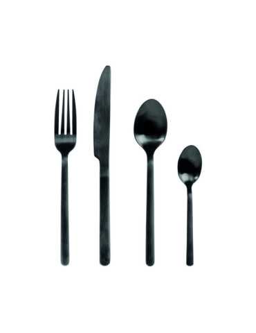 Cubertería Inox 24 Pz. Pulse Negro Opaco