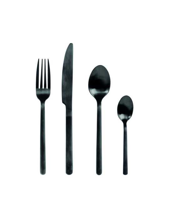Cubertería Inox 24 Pz. Pulse Negro Opaco