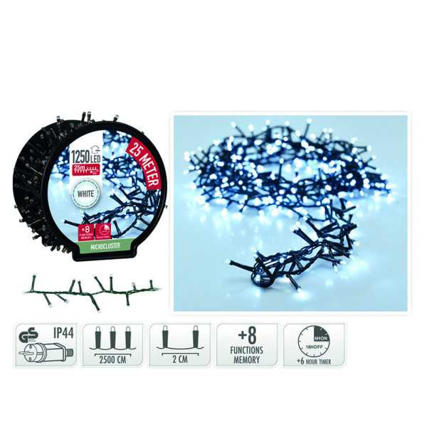 Microcluster 1250 LED Luz Blanca 20 m