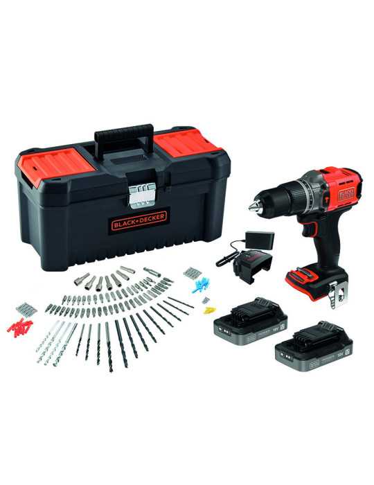 Kit Taladro 18V 2 Bat. 2,0 Ah con 120 Acc.