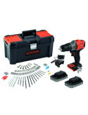 Kit Taladro 18V 2 Bat. 2,0 Ah con 120 Acc.