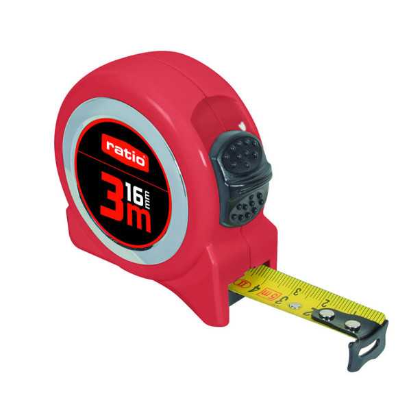 Flexómetro Cinta 16/3 m Display 15 Pzas. RATIOBASIC