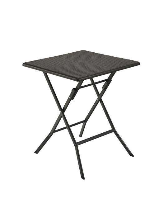 Mesa PE Ratán Plegable Tay 60 cm