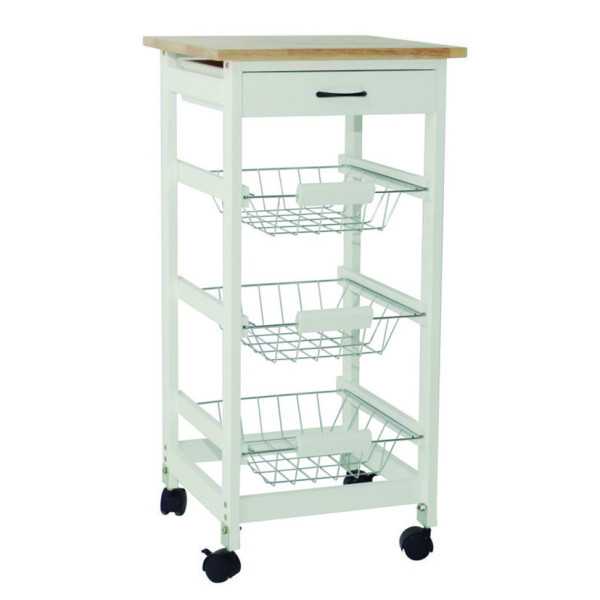 Carro Auxiliar Cocina Blanco DCASA