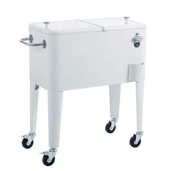 Nevera Vintage con Ruedas Blanca 56L Alaska