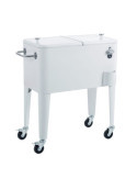 Nevera Vintage con Ruedas Blanca 56L Alaska