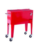 Nevera Vintage con Ruedas Roja 56L Alaska