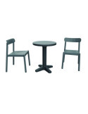 Conjunto Ivy Mesa + 2 Sillas Antracita