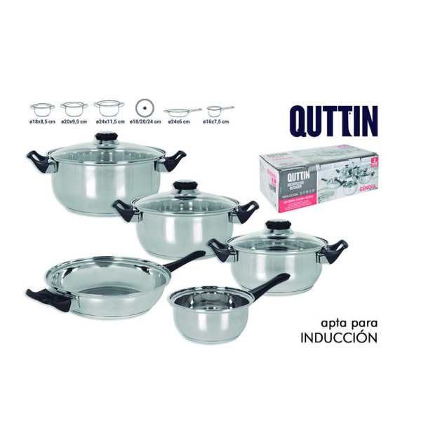 Batería Cocina 8 Pzs. Acero Genova