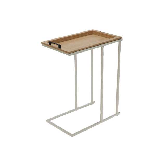 Mesa Lateral MDF Natural 45x28x59 cm