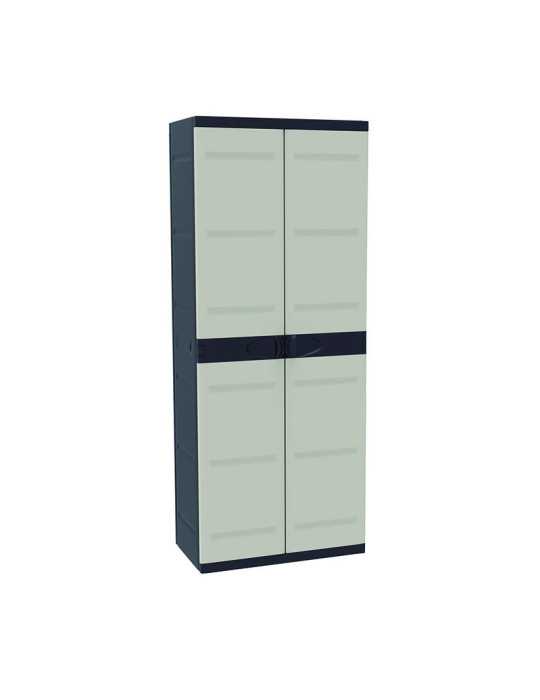 Armario Resina 70 cm 4 Estantes Negro