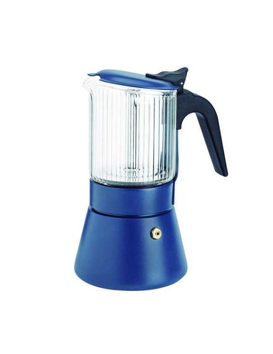 Cafetera Borosilicato 9 Tazas Azul