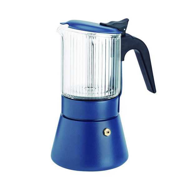 Cafetera Borosilicato 6 Tazas Azul