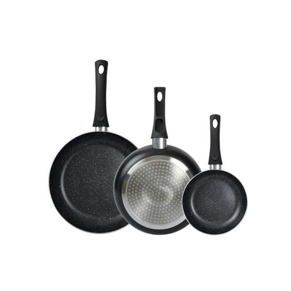 Lote 3 sartenes aluminio 18-22-26 cm HABITEX