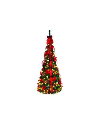 Árbol Navidad con Cinta y 100 LED 60x150 cm