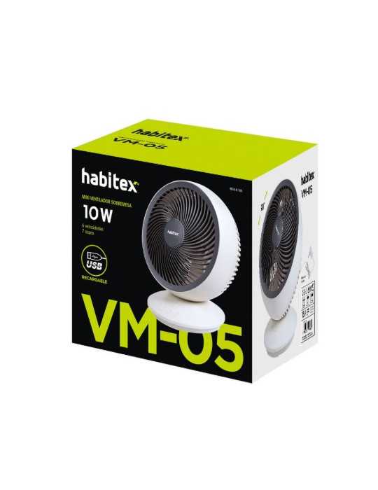 Ventilador de Mesa USB Recargable VM05 HABITEX