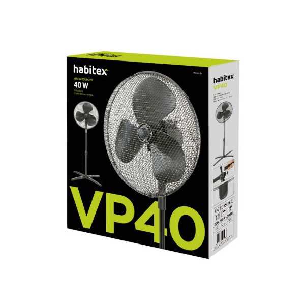 Ventilador de Pie VP40 Negro HABITEX