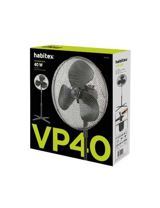 Ventilador de Pie VP40 Negro HABITEX