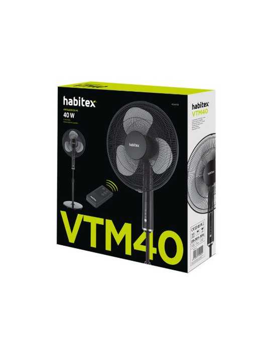 Ventilador de Pie VPM40 Negro HABITEX