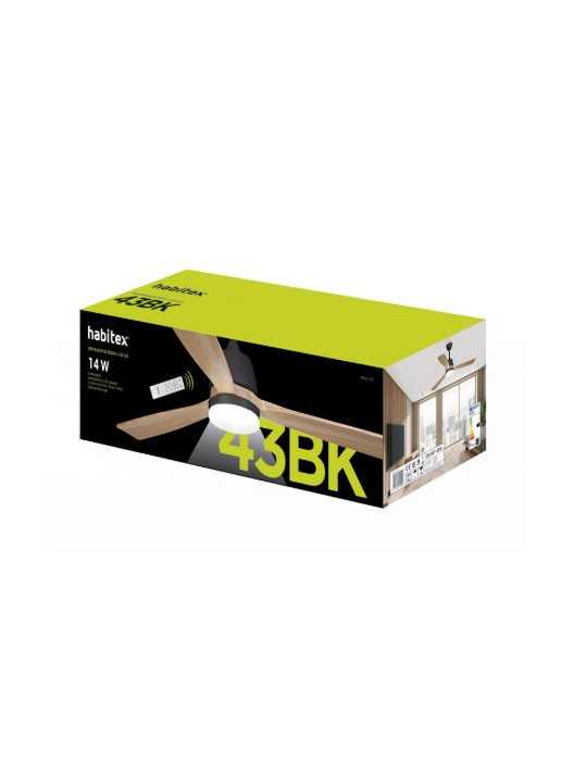 Ventilador de Techo LED Negro 43BK HABITEX