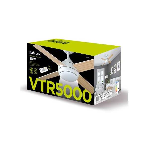 Ventilador de Techo LED VTR5000 con Mando a Distancia HABITEX