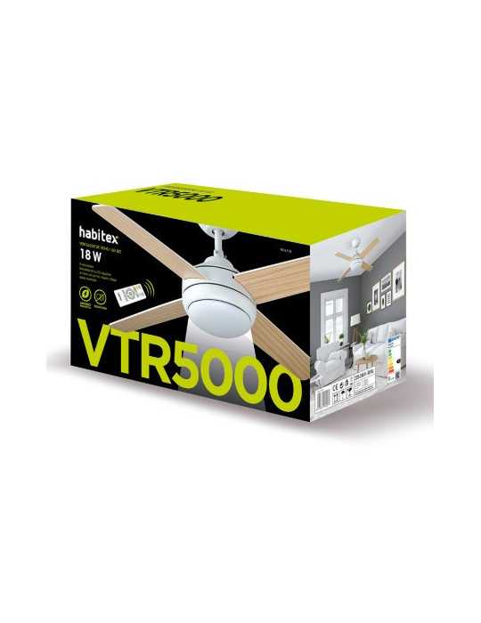 Ventilador de Techo LED VTR5000 con Mando a Distancia HABITEX