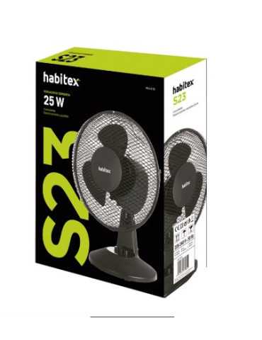 Ventilador Sobremesa S23 Negro HABITEX 2