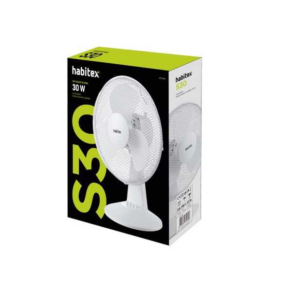Ventilador Sobremesa S30 Blanco HABITEX
