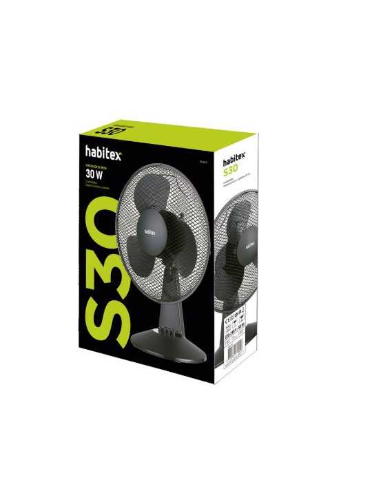 Ventilador Sobremesa S30 Negro HABITEX