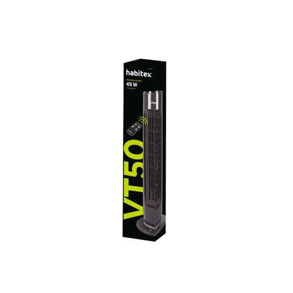 Ventilador Torre VT50 con Mando a Distancia HABITEX