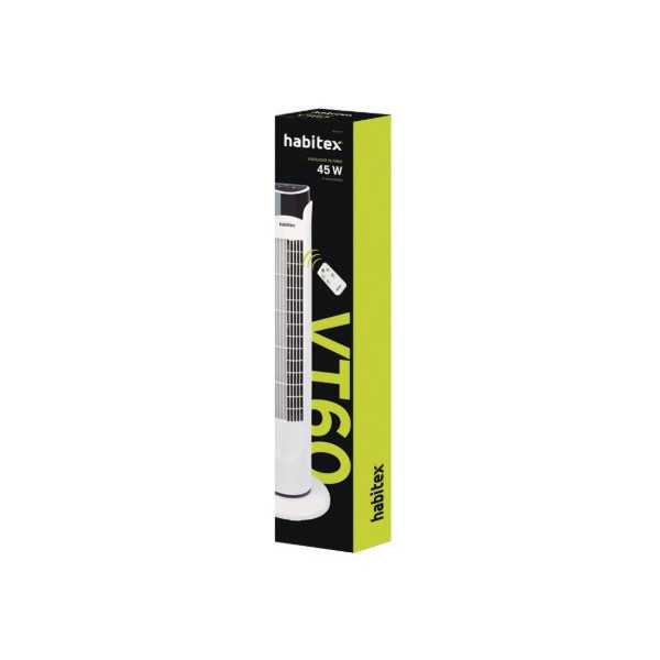 Ventilador Torre VT60 con Mando a Distancia HABITEX