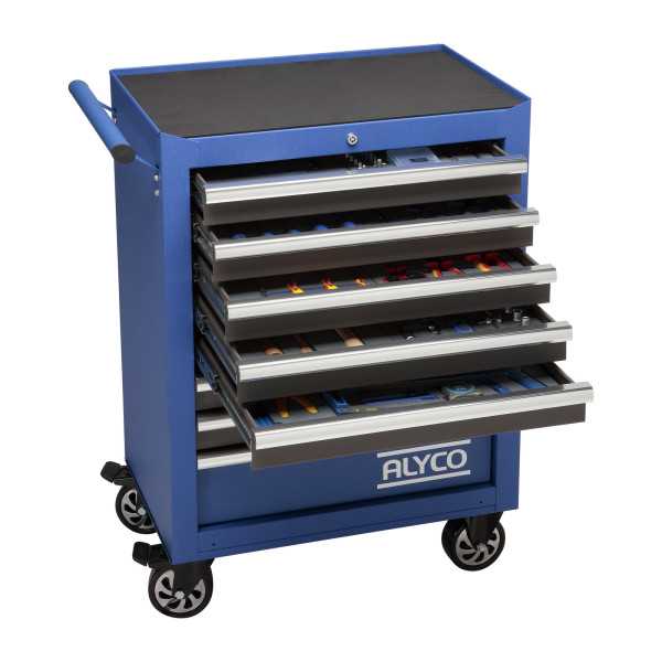 Carro metálico de 8 cajones con herramientas composición maxi ALYCO