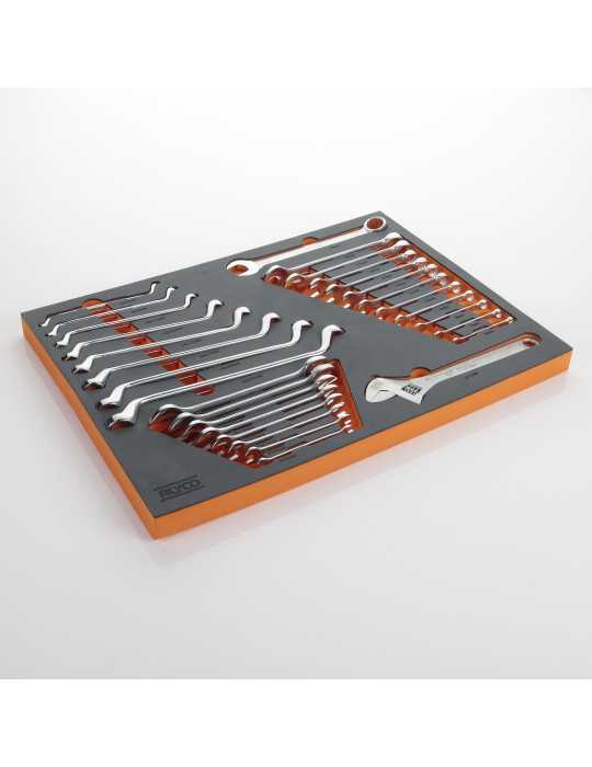Bandeja de espuma con juego de llaves ALYCO ORANGE