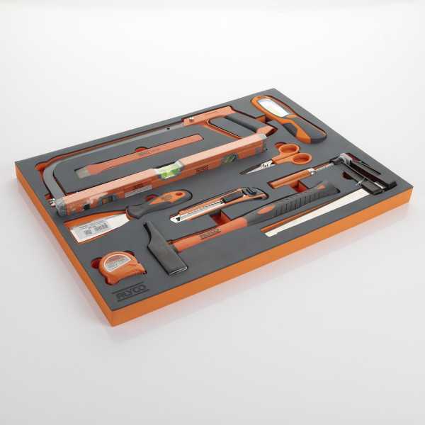 Bandeja de espuma con juego de herramientas varias ALYCO ORANGE
